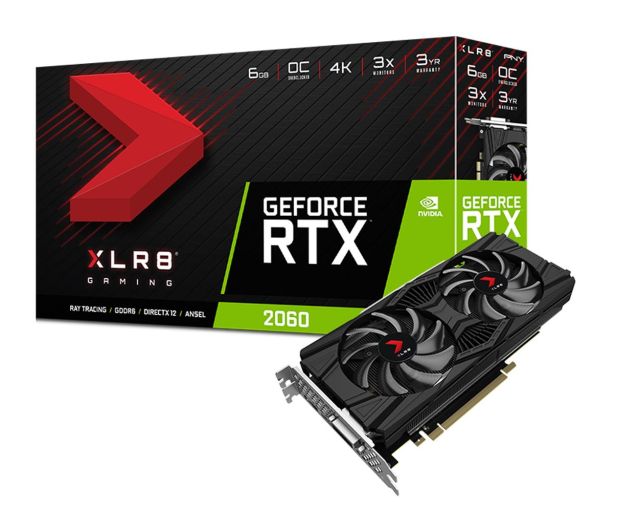 PNY GeForce RTX 2060 XLR8 Gaming OC TwinFan 6GB GDDR6 - 492505 - zdjęcie